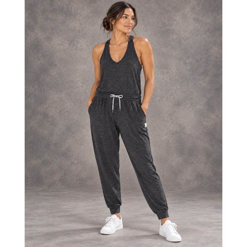 Vuori Women's Size Small Lux Charcoal Racerback Jogger Jumpsuit